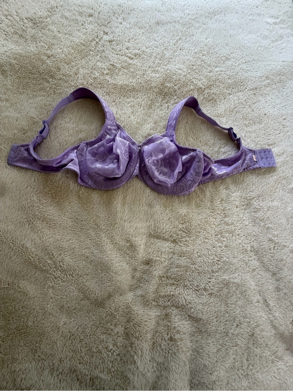 Wacoal 42D Lavender Lace Underwire Bra NWOT Full Coverage Style 85567